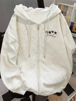 American Style Zipper Sweater Hoodie Men's Spring Autumn Loose Casual Sportswear Fashion Brand Outerwear Sweatshirt