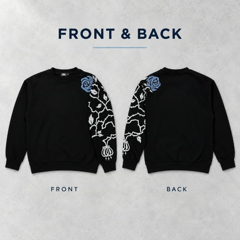 Y2k Kaiser Sweatshirt Retro Japanese Anime Style Embroidery Men Pullover Harajuku Hip Hop Streetwear Unisex Boxy Casual Pullover