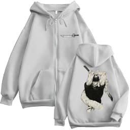 Japan Anime Jujutsu Kaisen Fushiguro Toji Zipper Hoodies Men Women Vintage Manga Hoody Tracksuit Fleece Loose Coats Streetwear