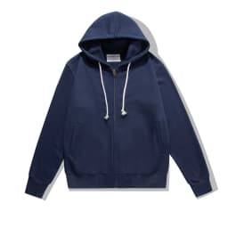 500GSM Heavyweight Terry Zip Up Hoodie for Men Solid Color Loose Oversized Casual Trendy Comfort Layering Full Zip Sweatshirt