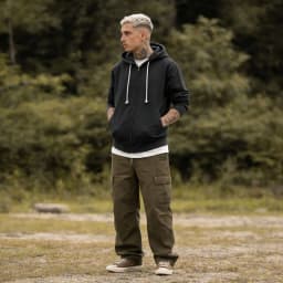 500GSM Heavyweight Terry Zip Up Hoodie for Men Solid Color Loose Oversized Casual Trendy Comfort Layering Full Zip Sweatshirt