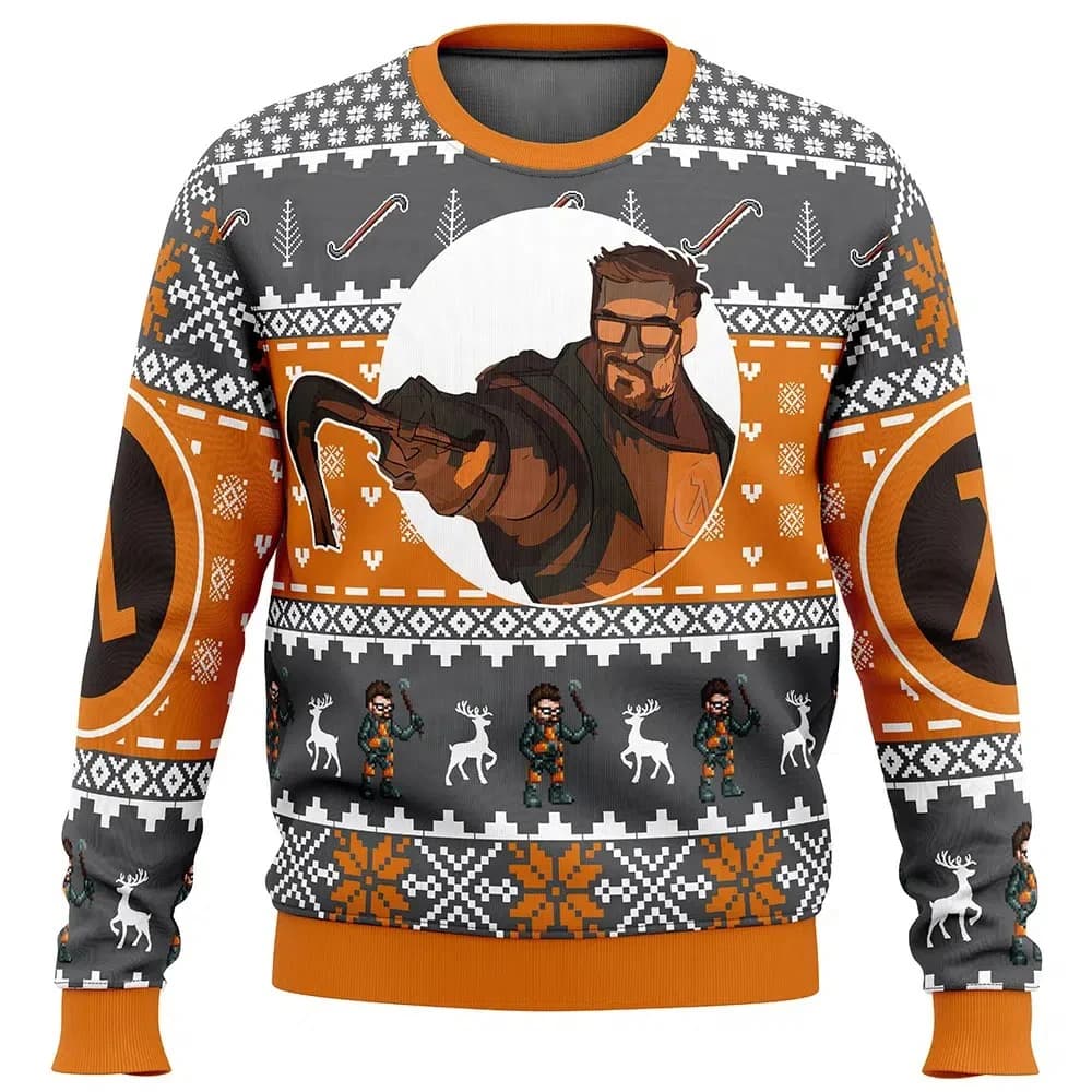 Half Life Game Christmas Sweater Couple 2026 New Fashion Men's Hoodie Cartoon Anime Women's Hoodie Sportswear