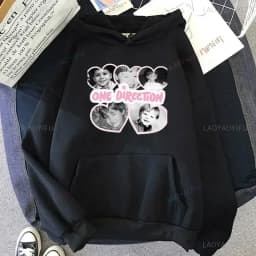One Directions Band Aesthetic Hoodie for Unisex Drop Shoulder Sweatshirt Fashion Punk Clothing Sudaderas Music Casual Pullovers