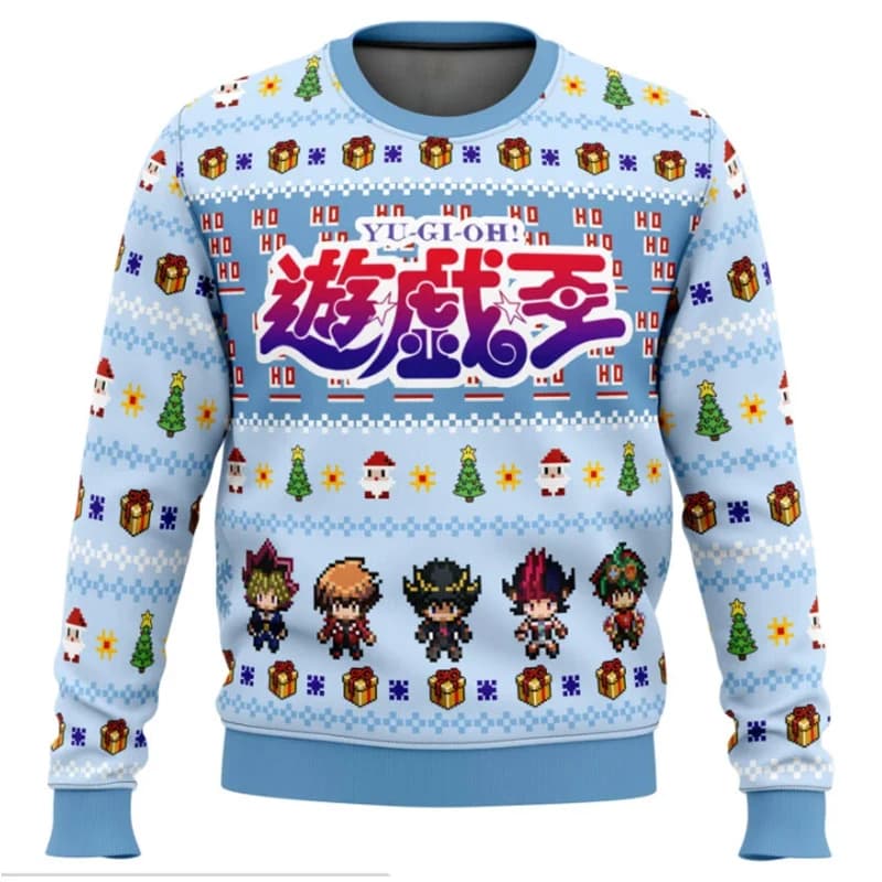 Yu-Gi-Oh!  Anime 2026 New Merry Christmas Ugly Sweater Series Men's and Women's Winter Fashion Casual Sweatshirt
