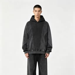 American Streetwear Deconstructed Panel Spliced Hoodie Unisex Washed Distressed Vintage Loose Oversized Sweatshirt