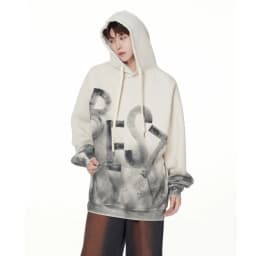 PFNW High Street Fashion Dirty Stained Graffiti Hoodie Men's Hooded Long Sleeve Loose Pullover Top 2026 New Tide 28L3413