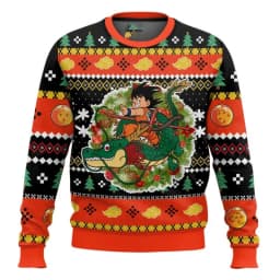 Dragon Ball Goku Japanese Manga Cartoon 2026 New Christmas Carnival for Men and Women Couples Christmas Gift Fashion Round Neck