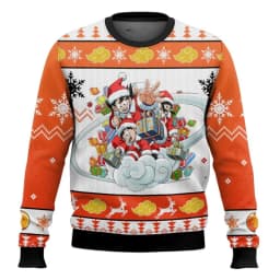 Dragon Ball Goku Japanese Manga Cartoon 2026 New Christmas Carnival for Men and Women Couples Christmas Gift Fashion Round Neck