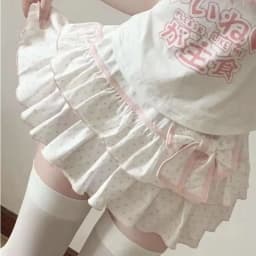 Deeptown Harajuku Y2k Lolita Mini Skirt Women Bow Japanese Style Kawaii Pleated Skirts Sweet Dot Ruffles Cake Layered Skirts