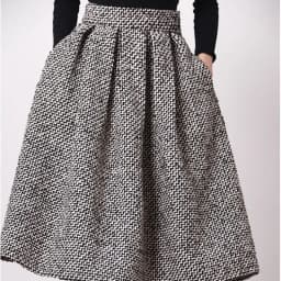 Matakawa Woolen Faldas Mujer Plaid Vintage Thick Autumn Winter Korean Fashion Women Skirts High Waist A-line Retro Long Skirt