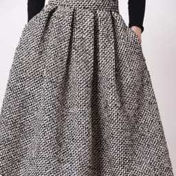 Matakawa Woolen Faldas Mujer Plaid Vintage Thick Autumn Winter Korean Fashion Women Skirts High Waist A-line Retro Long Skirt