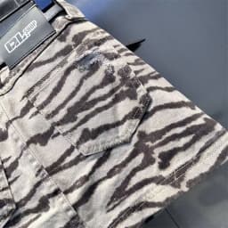 2026 Summer New Zebra Print Denim Skirt American Casual Fashion Retro High Waist Stripe Women's A-line Ripped Short Skirts