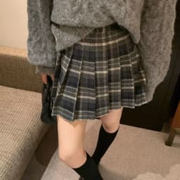Preppy Style Plaid Pleated Skirt Women Fall Winter High Waist Woolen Mini Skirt Japanese School Uniforms Kawaii Y2K Jk Skirts