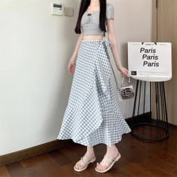 Sun Protection Floral Halter Neck Dress Women's Sweet Style Beach Skirt Asymmetrical Hemline Bell Sleeve Chiffon Wrap ar...