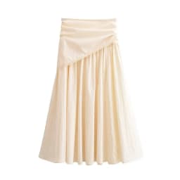 Low Waist Fleece Skirt Women's Fashion New Arrival 2025 Winter Season Versatile Commute Friendly Tassel Scarf A-Line Skirt