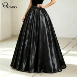 Glossy Satin Elastic Waist Maxi Skirt Women Customized High Waist Flared Long Skirts Wedding Guest Prom Evening Formal Occasion