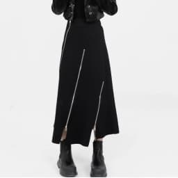 Women High Waist Skirts Harajuku Punk Style Irregular Zipper Skirt Pants for Women Gothic Black Hip Hop Skirts Female Streetwear