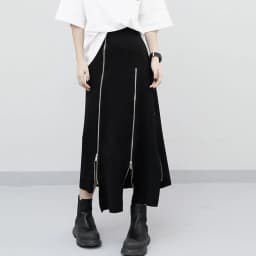Women High Waist Skirts Harajuku Punk Style Irregular Zipper Skirt Pants for Women Gothic Black Hip Hop Skirts Female Streetwear
