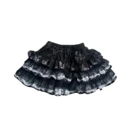 Japanese Style Gothic Plaid Mini Skirt Women Y2K Harajuku Lace Punk Ball Gown Kawaii Cake Skirts Hot Girl Party Fashion Skirt