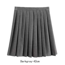 Women Skirt Elastic Waist Japanese Student Girls School Uniform Solid JK Pleated Skirt Short/Middle/Long Skirt A-Line Streetwear