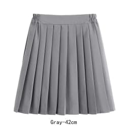 Women Skirt Elastic Waist Japanese Student Girls School Uniform Solid JK Pleated Skirt Short/Middle/Long Skirt A-Line Streetwear