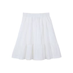 Summer Girls Chic Baggy A-line Skirts Female Korean Designer High Waist Skirts Women Fashion Classic Solid Mid-Long Dress
