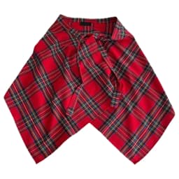 Unisex Layered A Line Wrap Skirt Hiphop Street Dance Checkered Hip Scarf Tie Up Asymmetrical Overskirt Shirt Extender