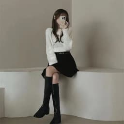 Autumn Winter Knitted Pleated Skirts Women Korean Fashion High Waist A-Line Skirts Ladies Elegant Streetwear Gray Mini Skirt