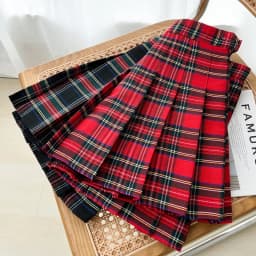 High Waist Plaid A-Line Skirt Women's Spring Summer Autumn Winter New Korean Style Student Pleated Skirt Short Pants