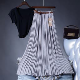 2021 High Quality Women Summer Skirt High Waist Vintage Women Pleated Skirt Saias Femme Boho White Long Chiffon Skirt Streetwear