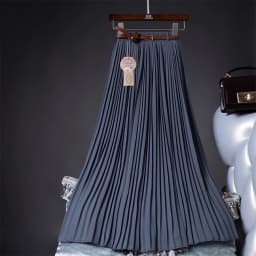 2021 High Quality Women Summer Skirt High Waist Vintage Women Pleated Skirt Saias Femme Boho White Long Chiffon Skirt Streetwear