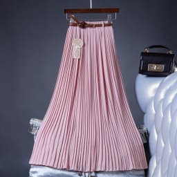 2021 High Quality Women Summer Skirt High Waist Vintage Women Pleated Skirt Saias Femme Boho White Long Chiffon Skirt Streetwear