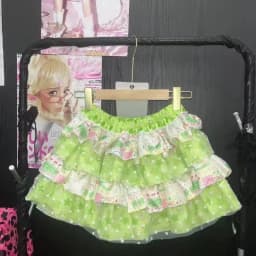 Japanese Kawaii Lolita Style Y2k Mini Skirt Women Sweet Strawberry Print Ruffle Punk Cake Skirt Girl Cute Bow Skirt Faldas Mujer