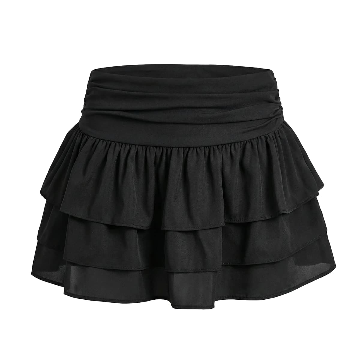 Women's Y2K Ruffle Mini Skirt Low Waist Layered Flowy Golf Skorts Skirt