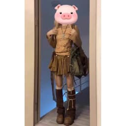 Brown Gauze Skirt Women's Spring 2026 Western Cowboy Sash Skirt Retro Commute Style High Waist A-Line Casual Skirts