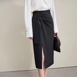 Amii Women's Skirt 2026 Autumn New H-Line Elegant Anti-wrinkle Split Skirt Solid Mid-length Versatile Woman Clothes 12621005