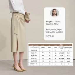 Amii Women's Skirt 2026 Autumn New H-Line Elegant Anti-wrinkle Split Skirt Solid Mid-length Versatile Woman Clothes 12621005