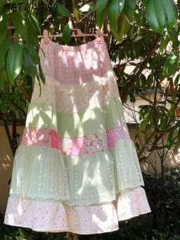 Matakawa Japanese Style Long Skirts Print Vintage A-line Spring Summer Faldas Mujer Patchwork Sweet Fashion Women Skirt