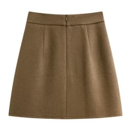 Woolen Short Skirts for Women 2025 Autumn Winter New Solid Color All-Match Slimming Mini Skirts Korean Basic Office Lady Skirt