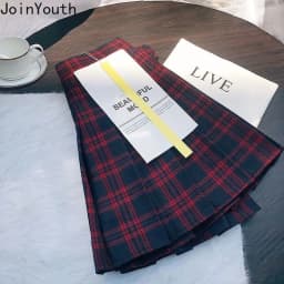 Vintage Skirts for Women 2025 Faldas Mujer De Moda Fashion Sweet Japanese Saia High Waist A-line Jupe Plaid Pleated Mini Skirt