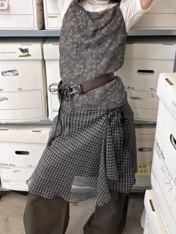 Aoaiiys Plaid Skirts Women High Waist Mesh Ruffled Skirt Fashion Irregular Design A-Line Skirt Summer New Vintage Korean Skirts