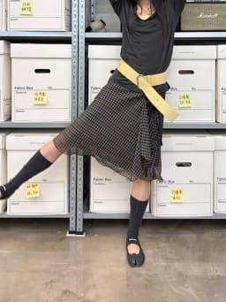 Aoaiiys Plaid Skirts Women High Waist Mesh Ruffled Skirt Fashion Irregular Design A-Line Skirt Summer New Vintage Korean Skirts