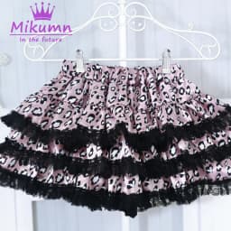 Mikumn Harajuku Gothic Pink Leopard Print Skirt Y2k Punk Lace Cake Skirt Women Lolita Kawaii Pleated Mini Skirt Chic Streerwear