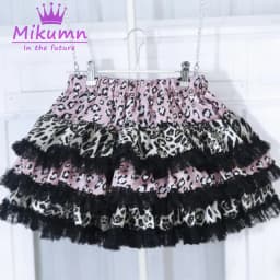 Mikumn Harajuku Gothic Pink Leopard Print Skirt Y2k Punk Lace Cake Skirt Women Lolita Kawaii Pleated Mini Skirt Chic Streerwear
