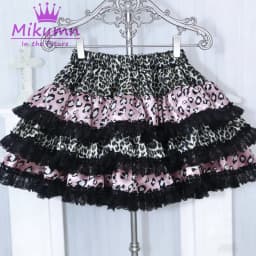 Mikumn Harajuku Gothic Pink Leopard Print Skirt Y2k Punk Lace Cake Skirt Women Lolita Kawaii Pleated Mini Skirt Chic Streerwear