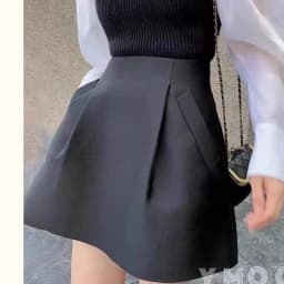 A Line Puffy Mini Black Skirt Women High Waist Korean Style Fall Wild Casual Sexy Retro Y2k Suits Faldas Mujer Moda 2026 Jupe