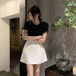 A Line Puffy Mini Black Skirt Women High Waist Korean Style Fall Wild Casual Sexy Retro Y2k Suits Faldas Mujer Moda 2026 Jupe