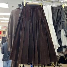 French Retro Skirt Women Fluffy Velvet A-line Midi Skirt Autumn Winter High Waist High-end Splice Skirt Versatile