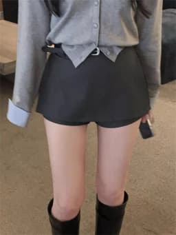 High Waist A-Line Skirt Suit Black Women's Korean Style Belted Half-length Skirt Commute Standard Fit Summer Collection