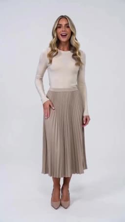 Brown Color Thickened Woolen Skirt Women's Autumn and Winter New Korean Style Loose Fashion Elegant High Waist Casual Pleated Sk